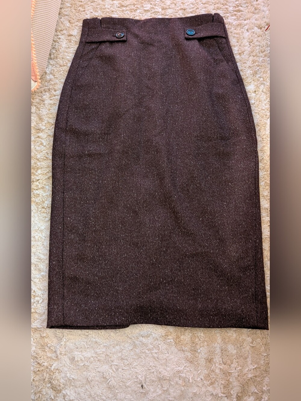 RW&CO. Shimmery Chocolate Brown Pencil Skirt